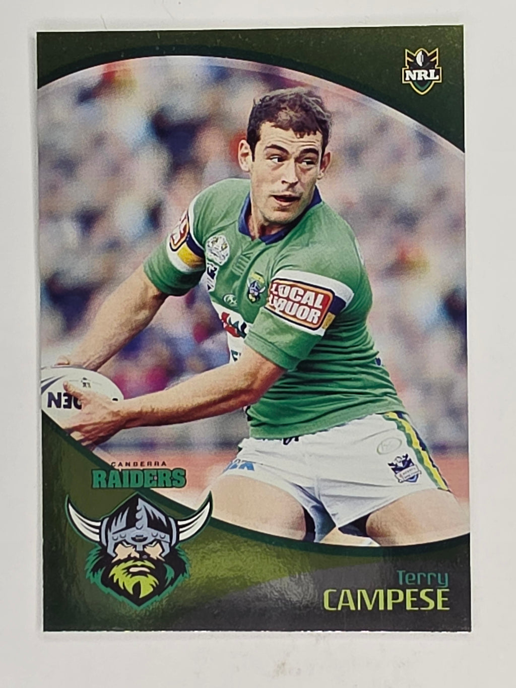 NRL 2009 Daily Telegraph | FOIL #026 | Terry Campese | Canberra Raiders