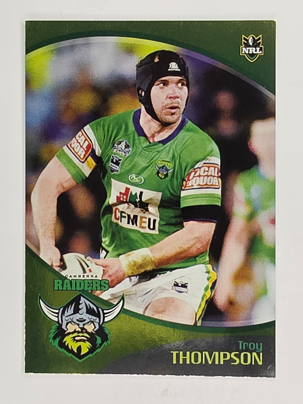 NRL 2009 Daily Telegraph | FOIL #034 | Troy Thompson | Canberra Raiders