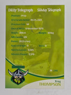 NRL 2009 Daily Telegraph | FOIL #034 | Troy Thompson | Canberra Raiders