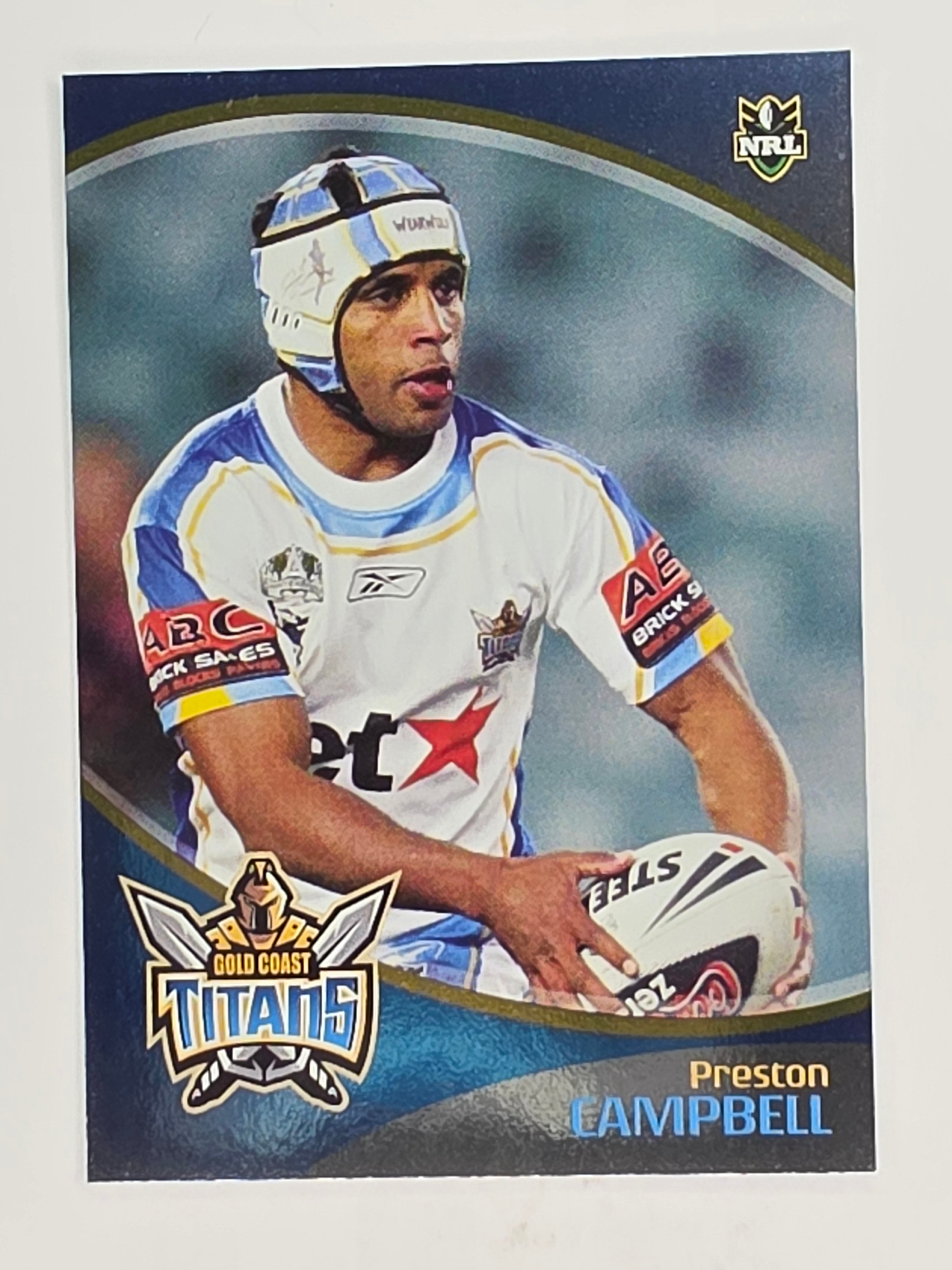 NRL 2009 Daily Telegraph | FOIL #051 | Preston Campbell | Gold Coast Titans