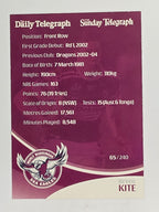 NRL 2009 Daily Telegraph | FOIL #065 | Brent Kite | Manly Warringah Sea Eagles