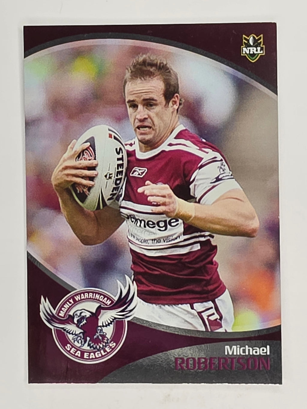 NRL 2009 Daily Telegraph | FOIL #068 | Michael Robertson | Manly Warringah Sea Eagles