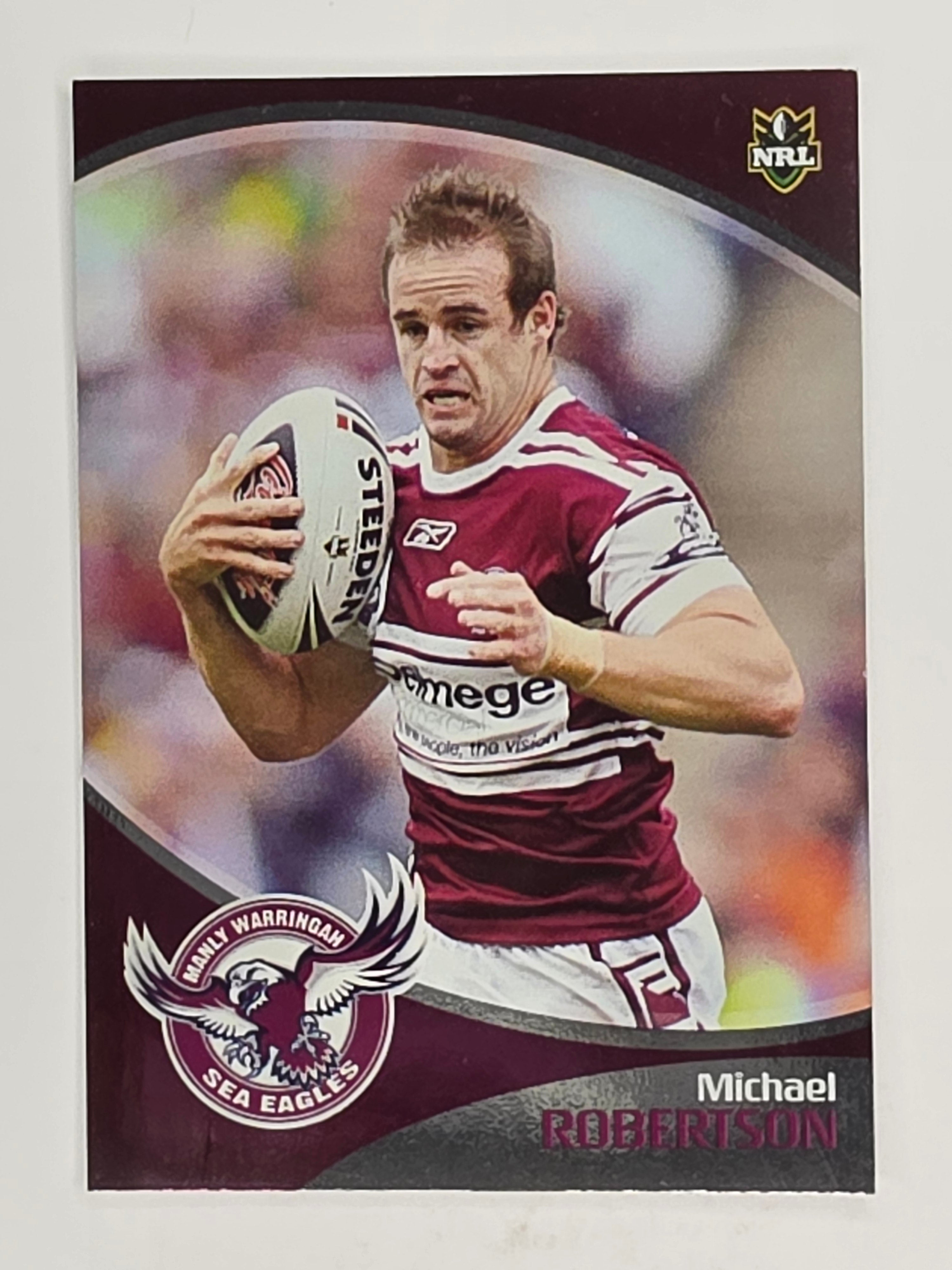 NRL 2009 Daily Telegraph | FOIL #068 | Michael Robertson | Manly Warringah Sea Eagles