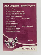 NRL 2009 Daily Telegraph | FOIL #068 | Michael Robertson | Manly Warringah Sea Eagles