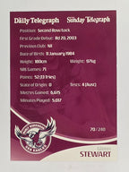 NRL 2009 Daily Telegraph | FOIL #070 | Glenn Stewart | Manly Warringah Sea Eagles