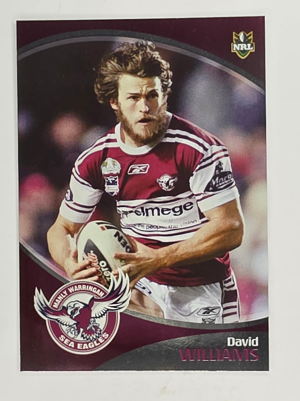 NRL 2009 Daily Telegraph | FOIL #072 | David Williams | Manly Warringah Sea Eagles