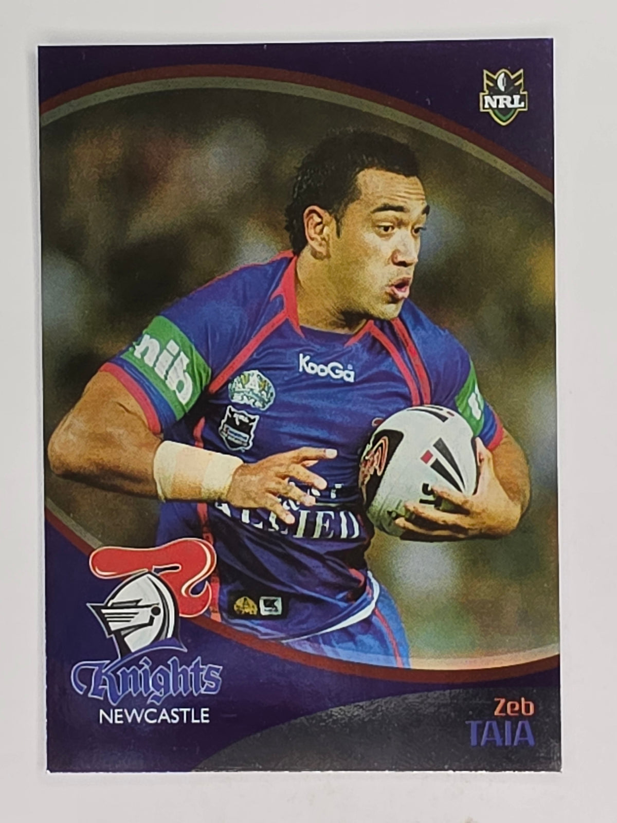 NRL 2009 Daily Telegraph | FOIL #095 | Zeb Taia | Newcastle Knights