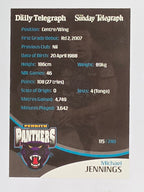 NRL 2009 Daily Telegraph | FOIL #115 | Michael Jennings | Penrith Panthers