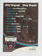 NRL 2009 Daily Telegraph | FOIL #116 | Luke Lewis | Penrith Panthers