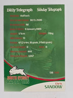 NRL 2009 Daily Telegraph | FOIL #138 | Chris Sandow | South Sydney Rabbitohs