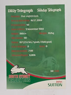 NRL 2009 Daily Telegraph | FOIL #141 | John Sutton | South Sydney Rabbitohs