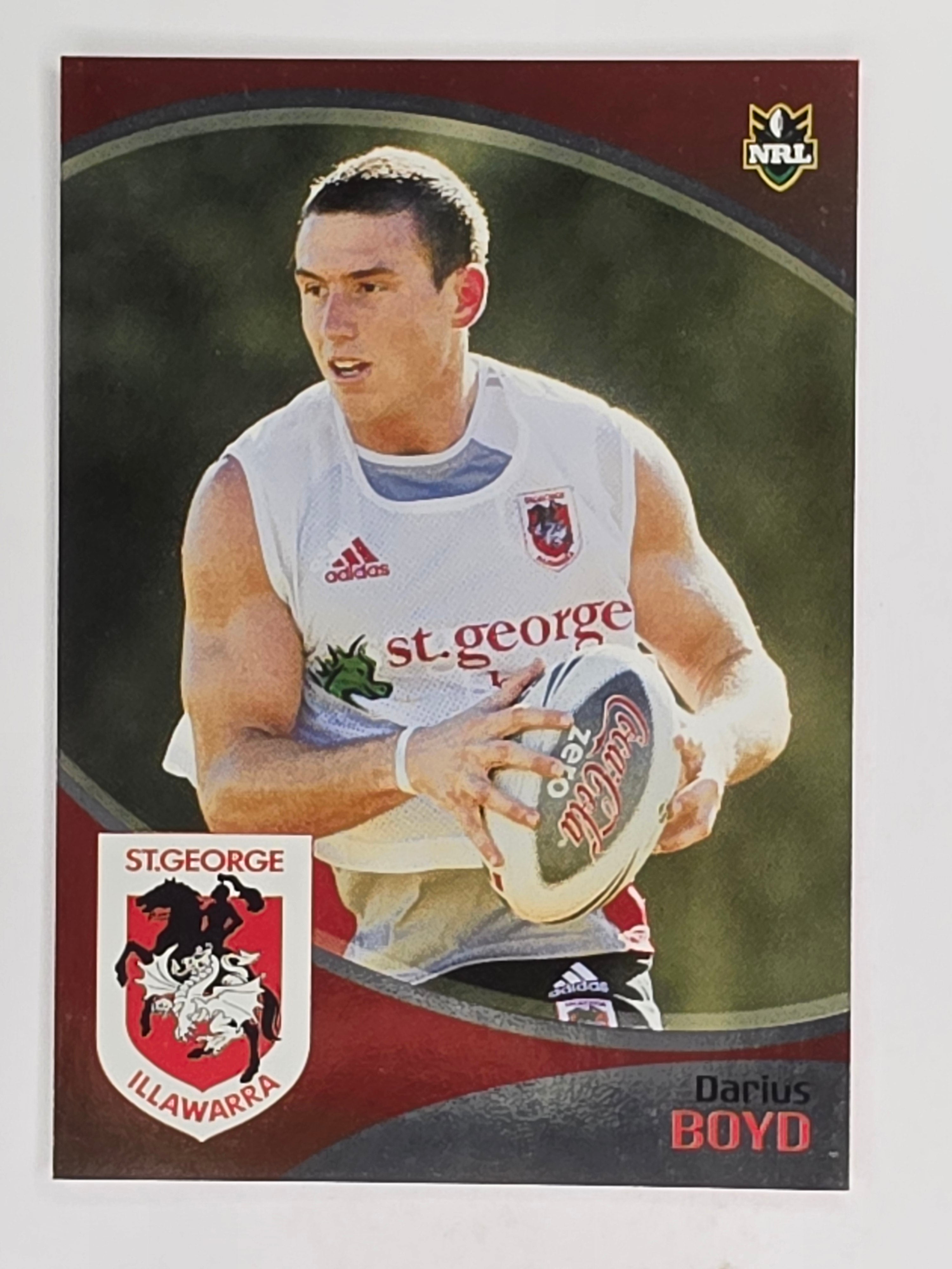NRL 2009 Daily Telegraph | FOIL #146 | Darius Boyd | St George Illawarra Dragons