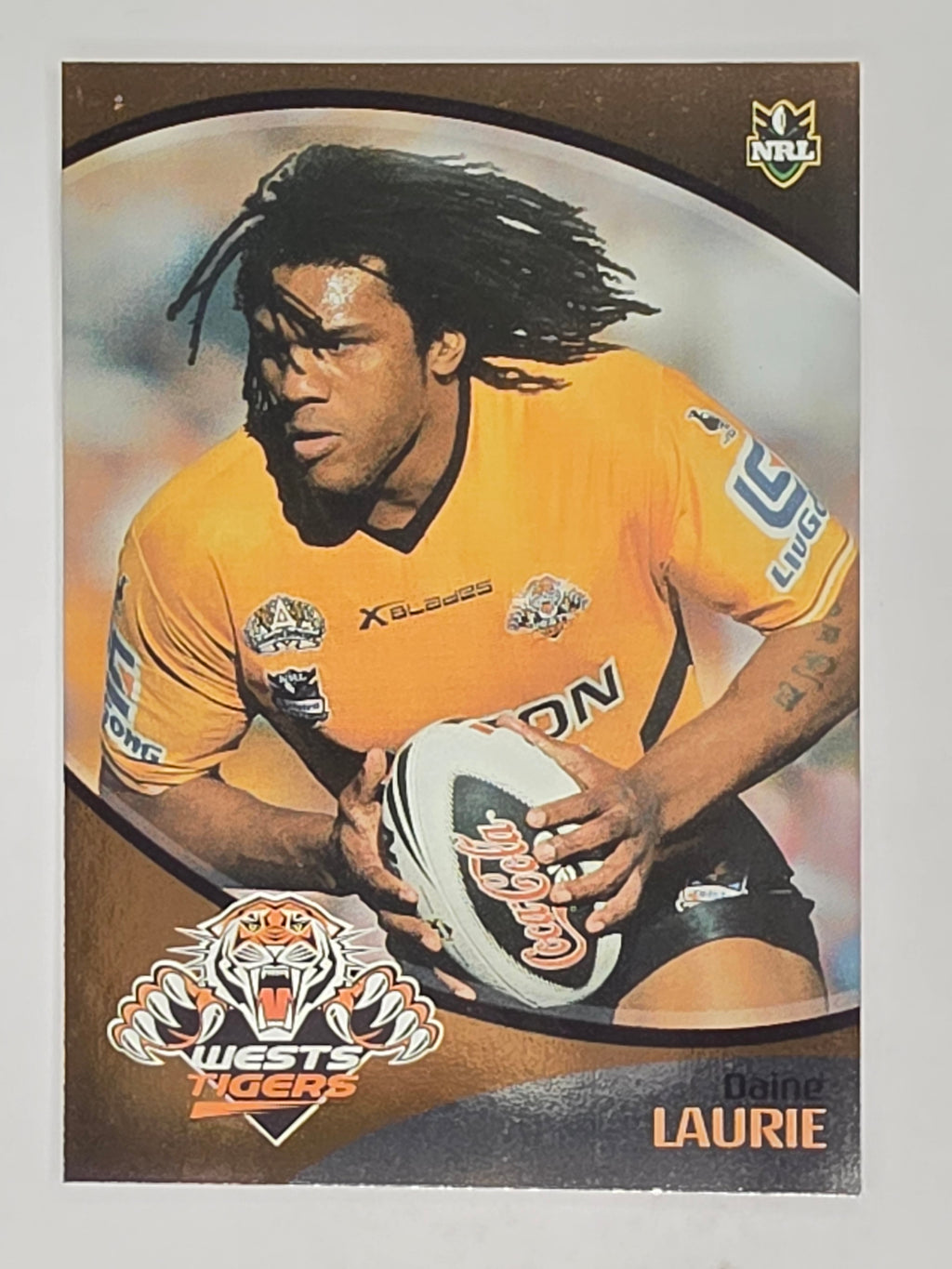 NRL 2009 Daily Telegraph | FOIL #186 | Daine Laurie | Wests Tigers