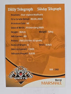 NRL 2009 Daily Telegraph | FOIL #188 | Benji Marshall | Wests Tigers