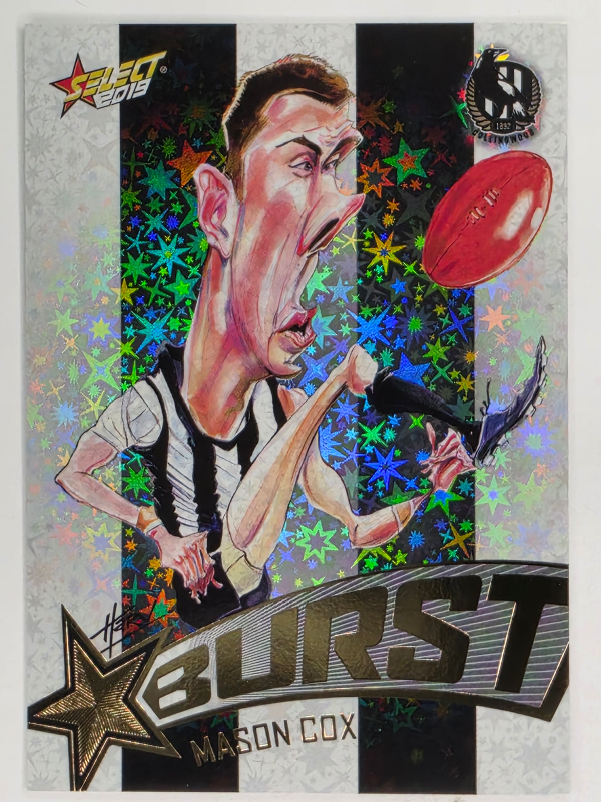 AFL 2019 Footy Stars | Starburst Caricatures Team | #SBTC13 | Mason Cox | Collingwood