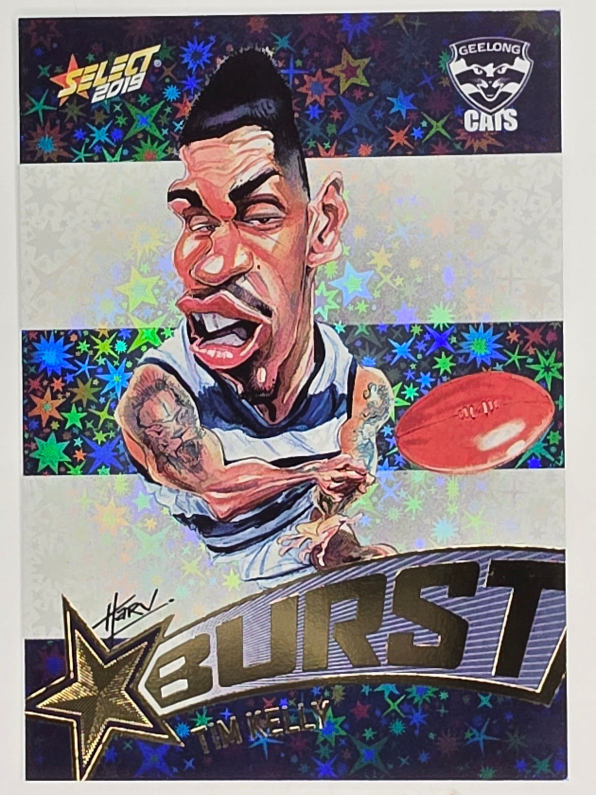 AFL 2019 Footy Stars | Starburst Caricatures Team | #SBTC26 | Tim Kelly | Geelong Cats