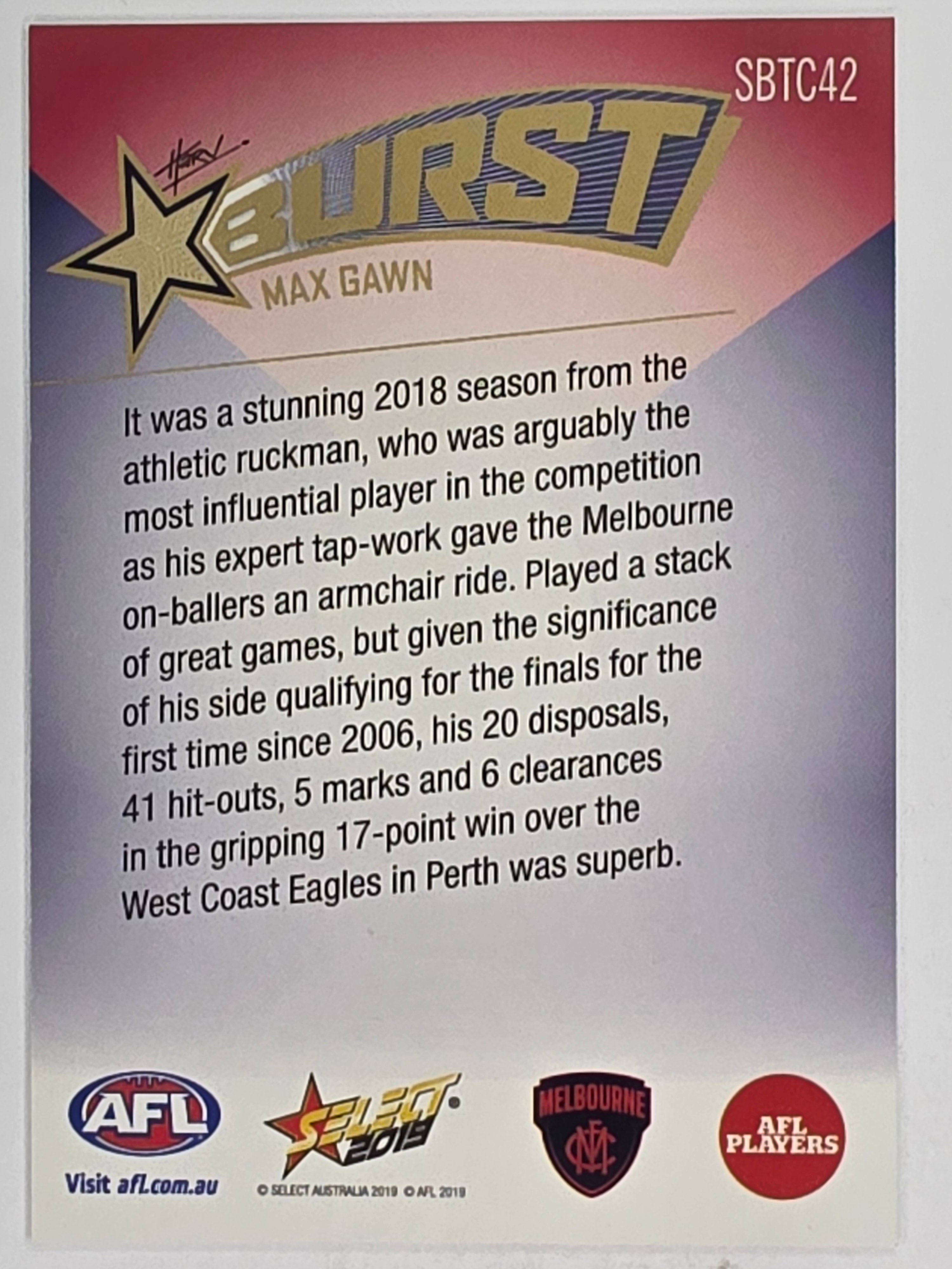 AFL 2019 Footy Stars | Starburst Caricatures Team | #SBTC42 | Max Gawn | Melbourne