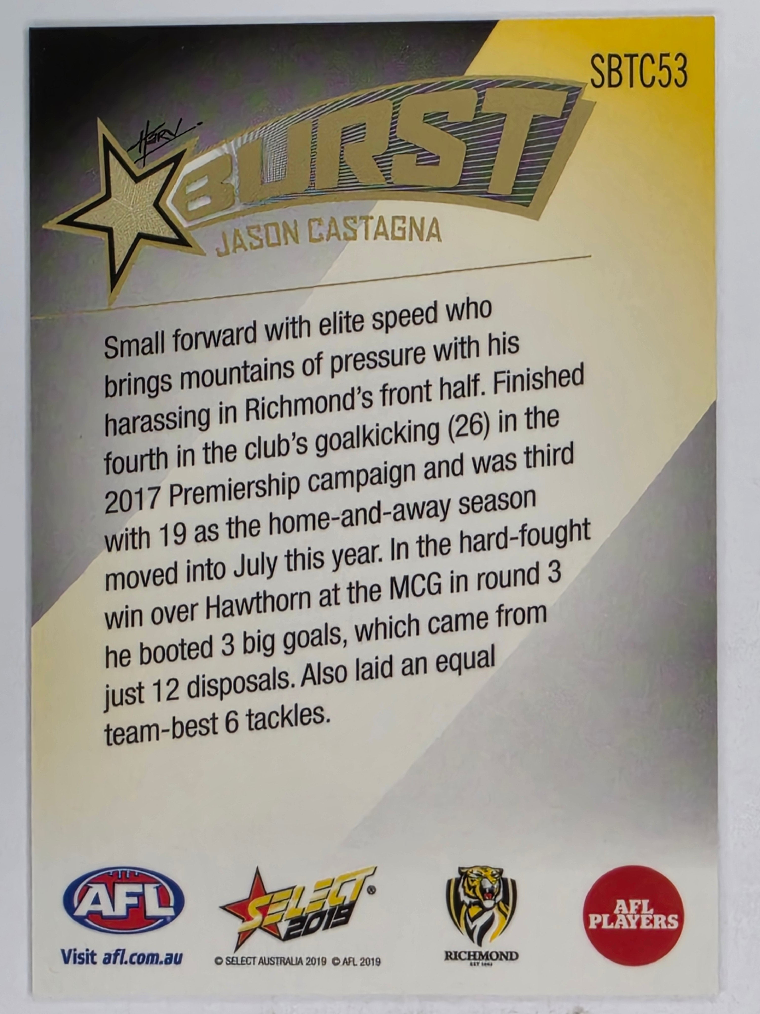 AFL 2019 Footy Stars | Starburst Caricatures Team | #SBTC53 | Jason Castagna | Richmond