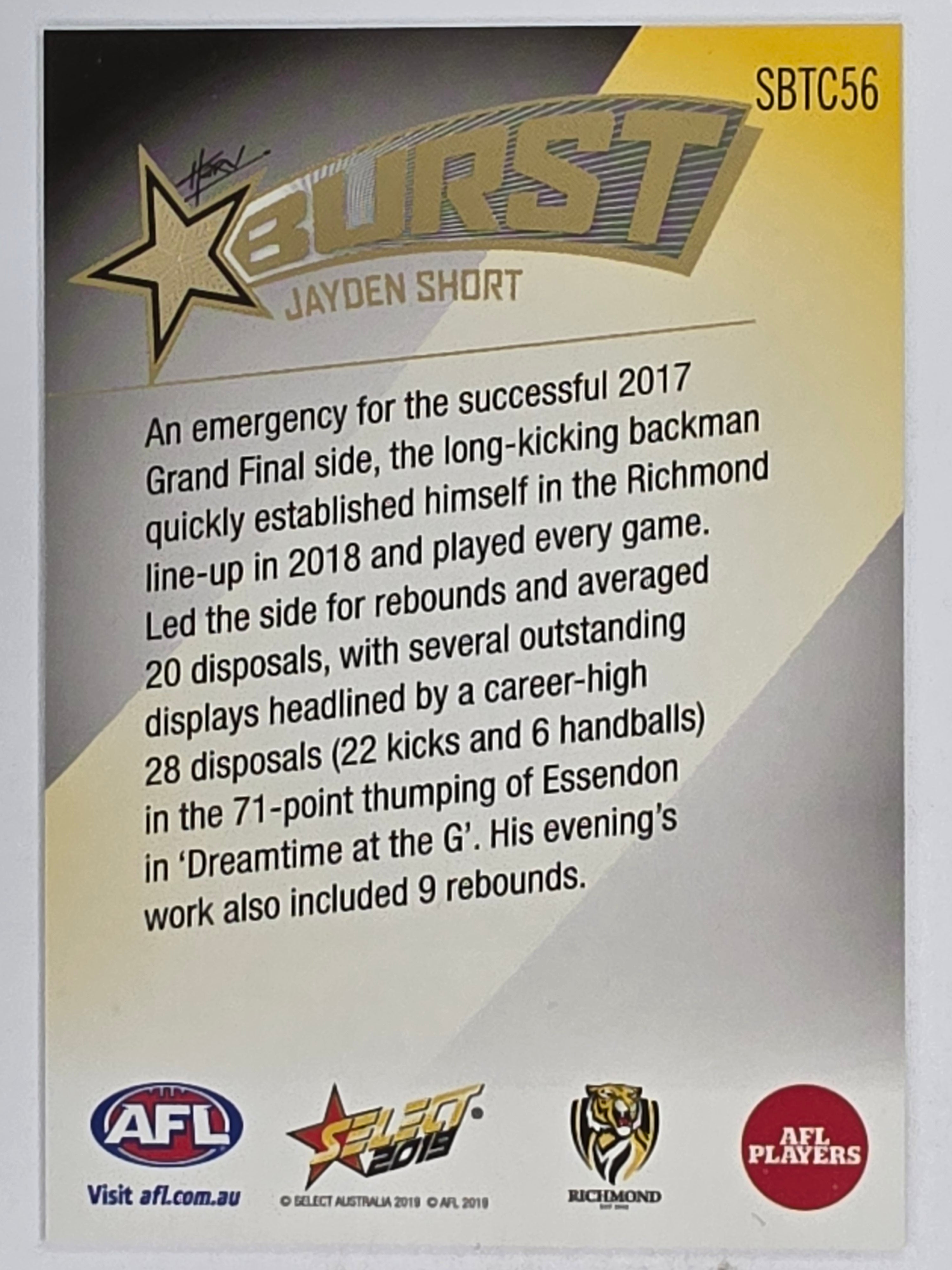 AFL 2019 Footy Stars | Starburst Caricatures Team | #SBTC56 | Jayden Short | Richmond