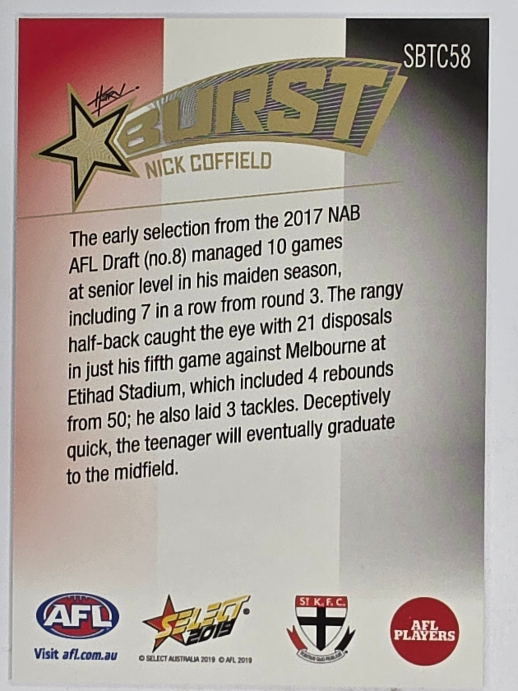 AFL 2019 Footy Stars | Starburst Caricatures Team | #SBTC58 | Nick Coffield | St Kilda