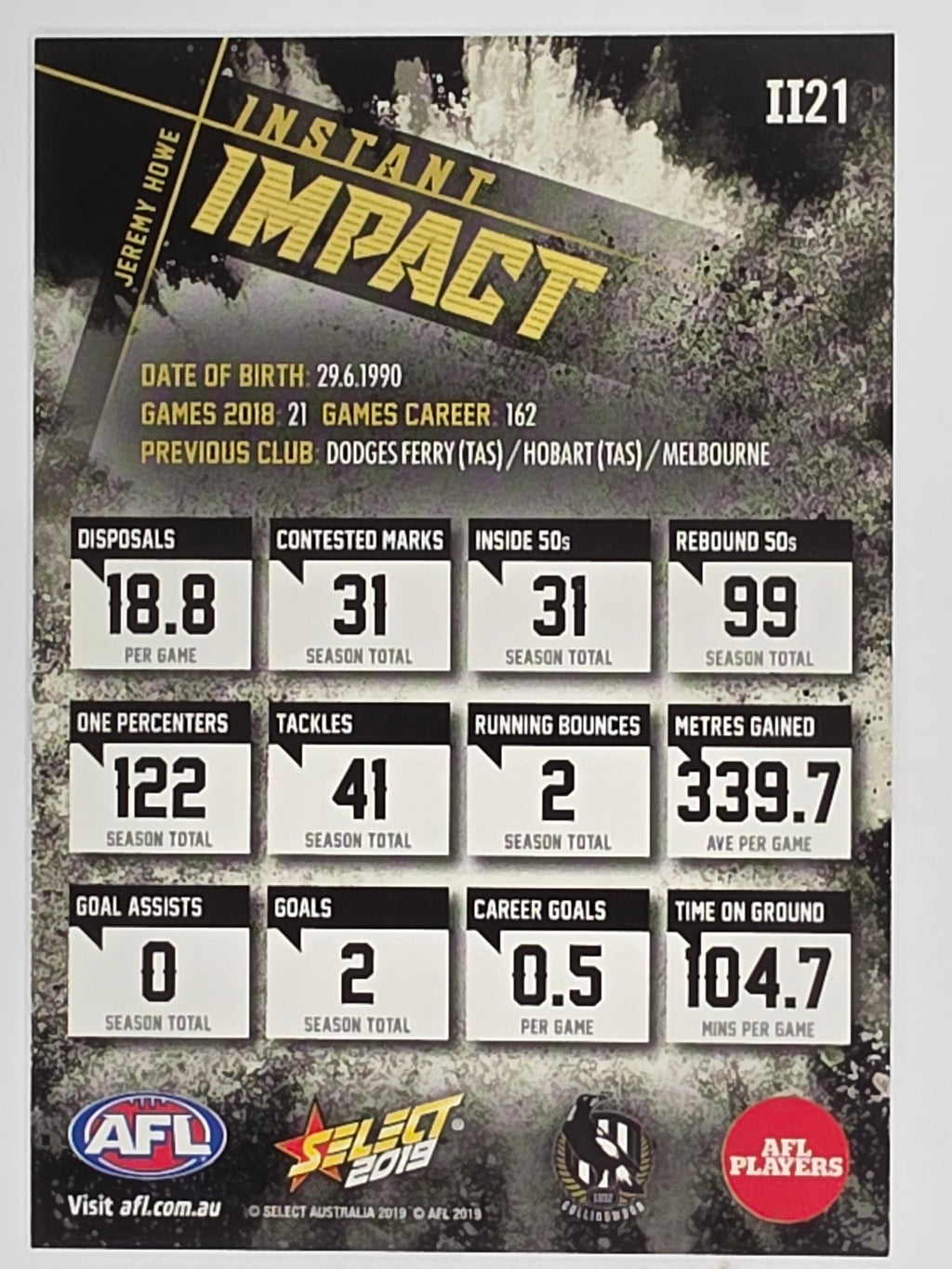 AFL 2019 Footy Stars | Instant Impact | #II21 | Jeremy Howe | Collingwood