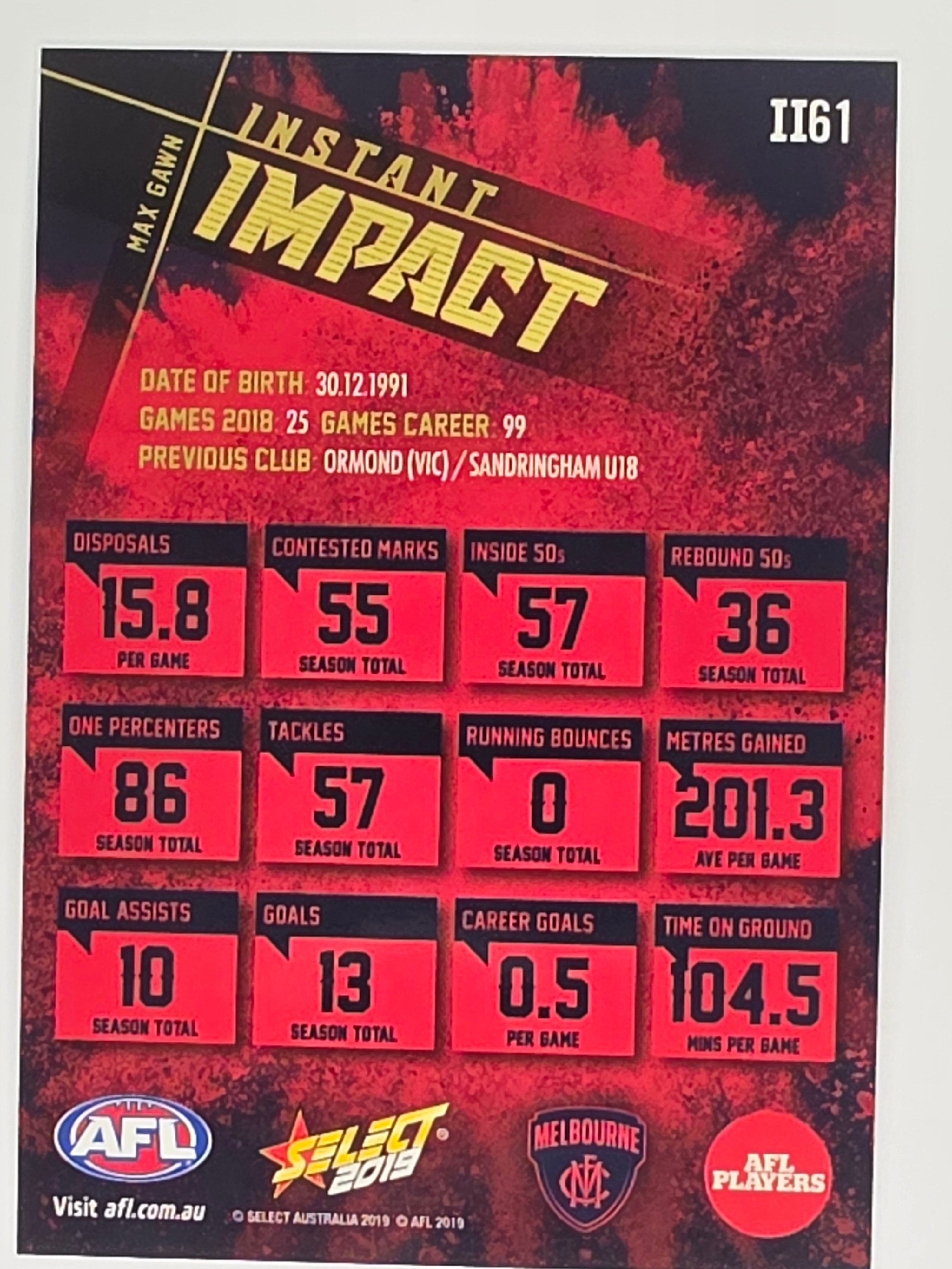 AFL 2019 Footy Stars | Instant Impact | #II61 | Max Gawn | Melbourne