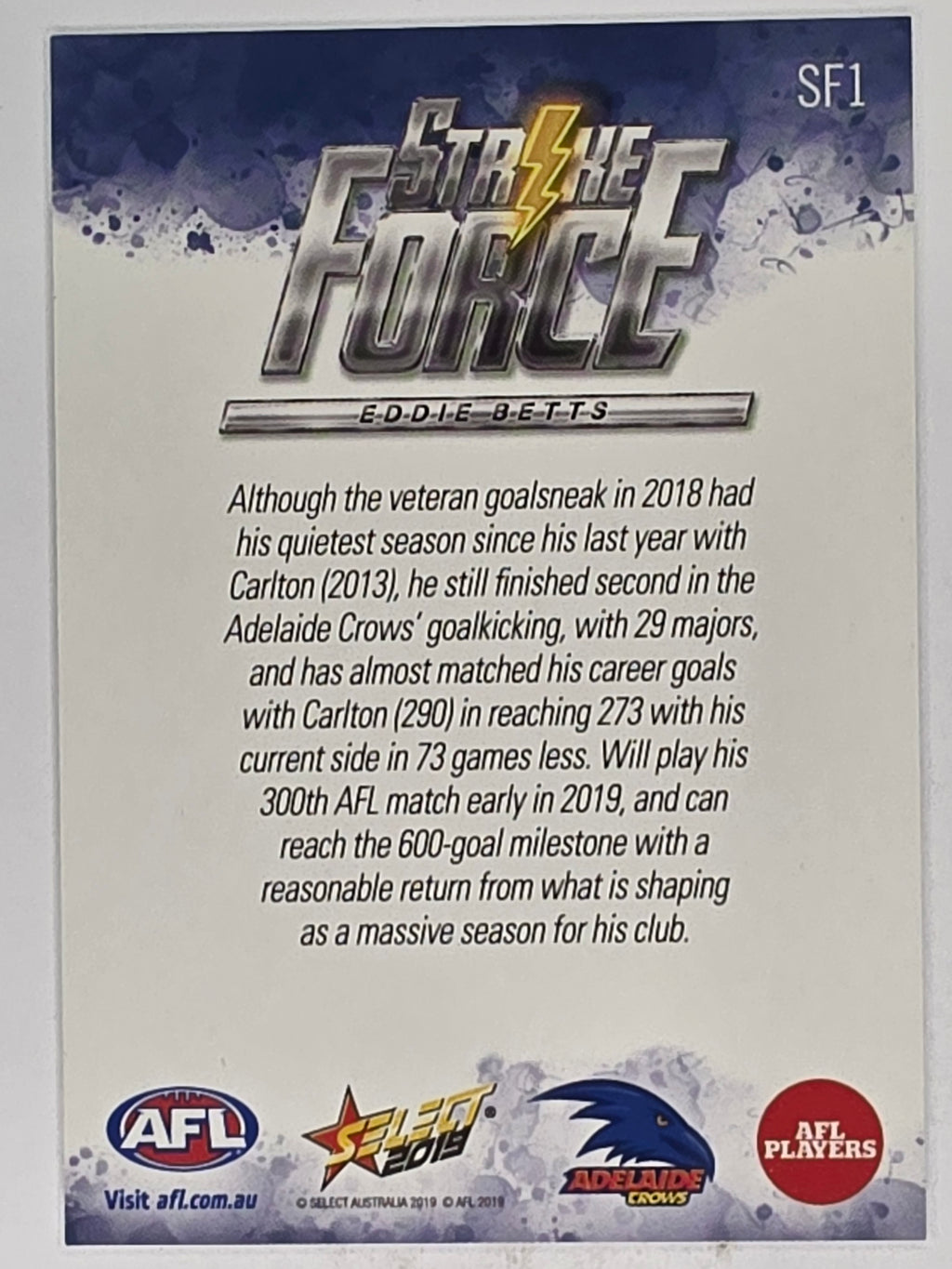AFL 2019 Footy Stars | Strike Force | #SF1 | Eddie Betts | Adelaide Crows