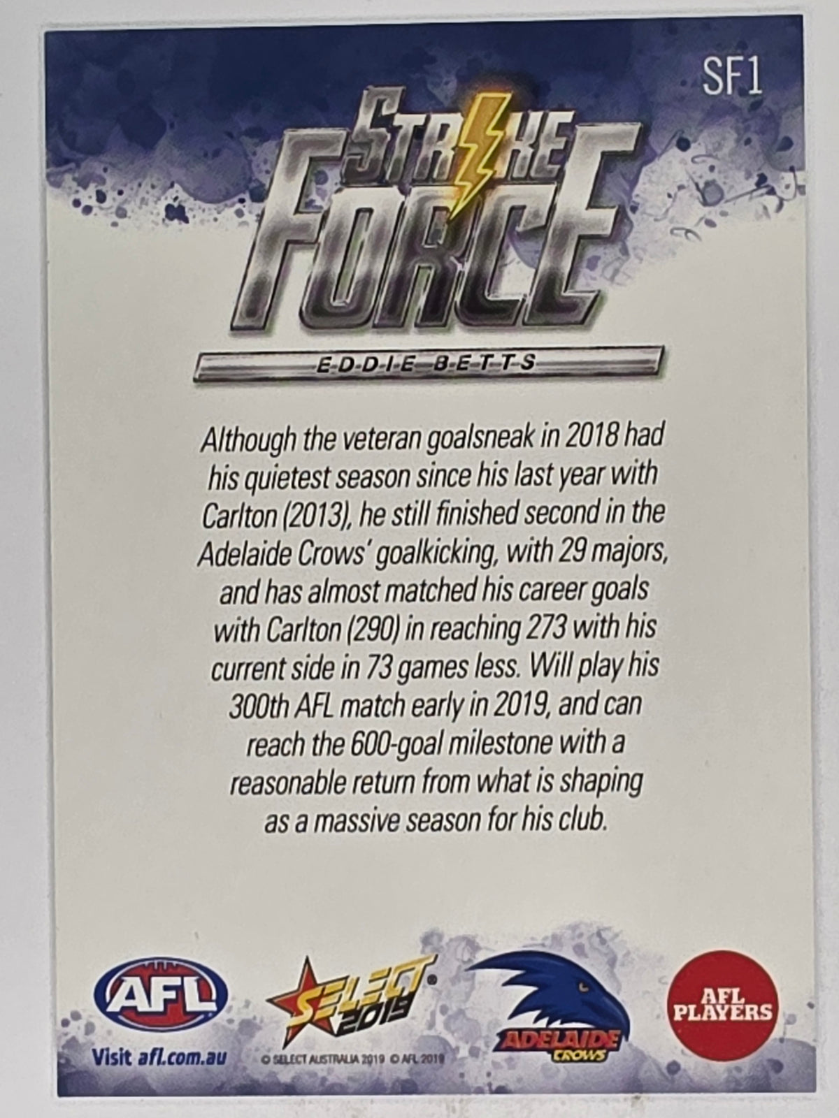 AFL 2019 Footy Stars | Strike Force | #SF1 | Eddie Betts | Adelaide Crows
