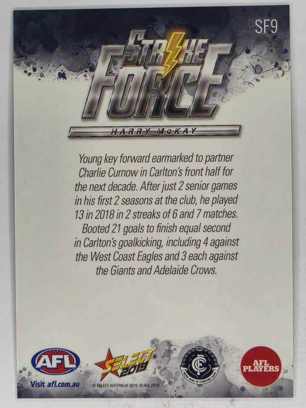 AFL 2019 Footy Stars | Strike Force | #SF9 | Harry McKay | Carlton