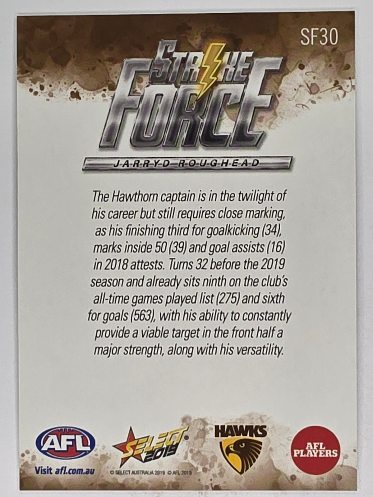 AFL 2019 Footy Stars | Strike Force | #SF30 | Jarryd Roughead | Hawthorn