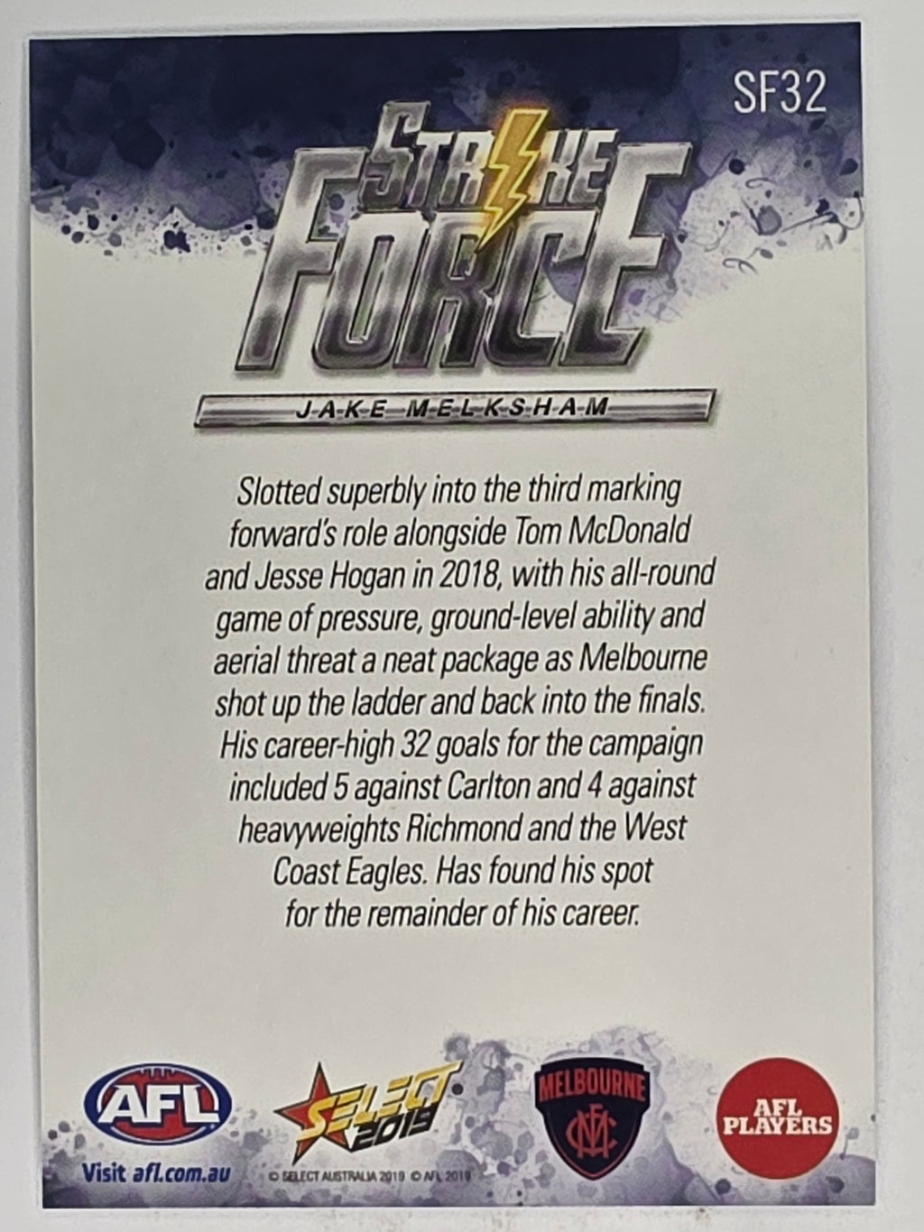 AFL 2019 Footy Stars | Strike Force | #SF32 | Jake Melksham | Melbourne