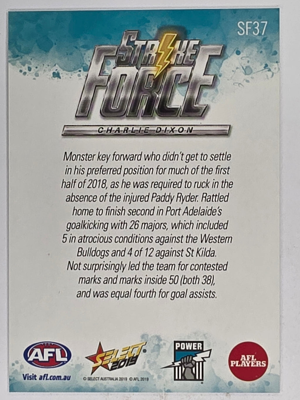 AFL 2019 Footy Stars | Strike Force | #SF37 | Charlie Dixon | Port Adelaide