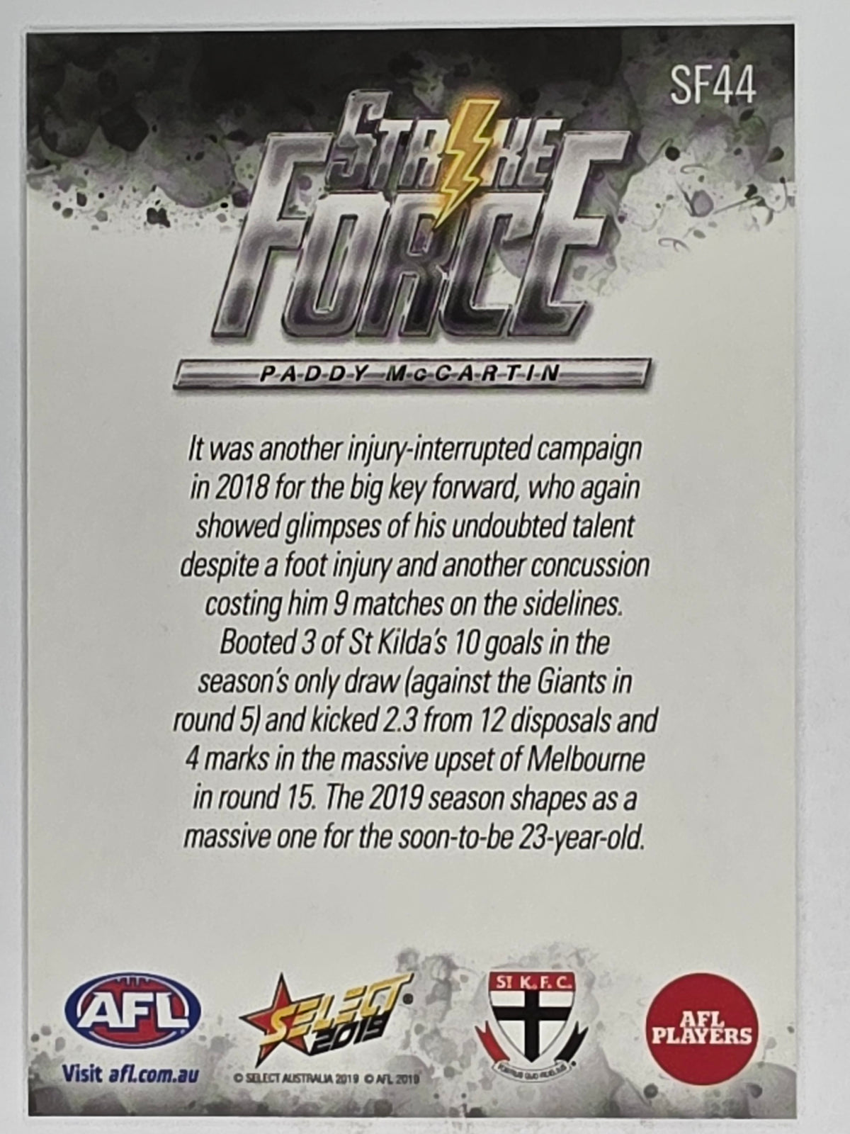 AFL 2019 Footy Stars | Strike Force | #SF44 | Paddy McCartin | St Kilda