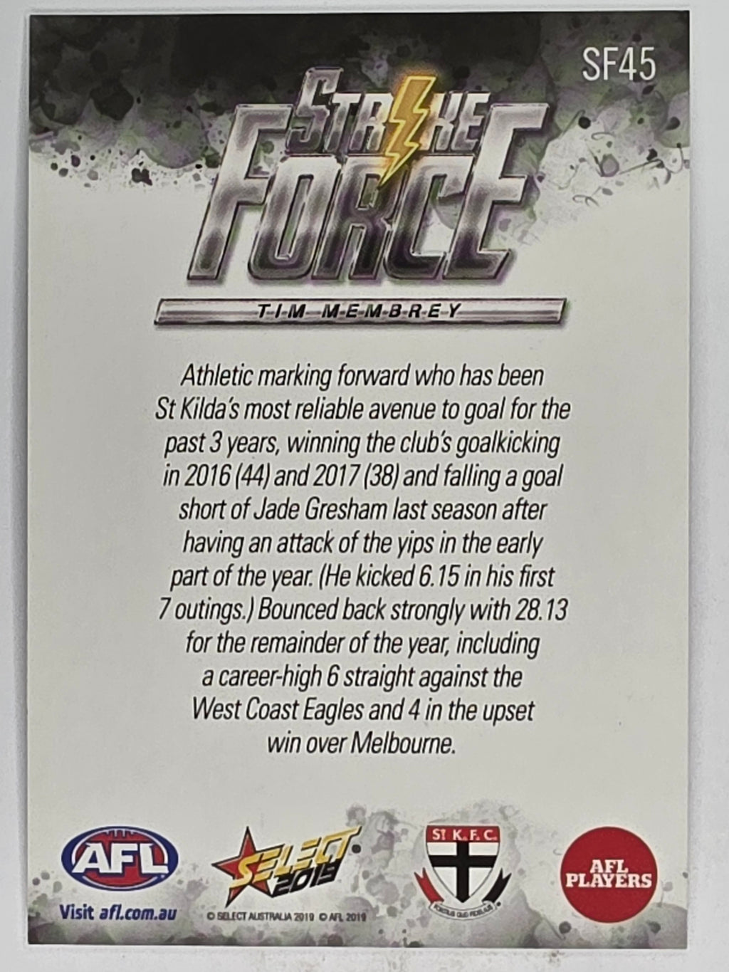 AFL 2019 Footy Stars | Strike Force | #SF45 | Tim Membrey | St Kilda