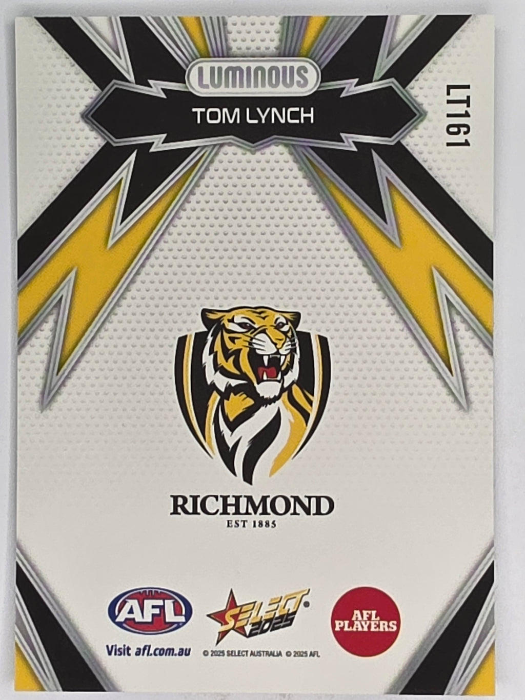 AFL Footy Stars 2025 | Luminous Thunderbolt | #LT161 | T. Lynch | Richmond Tigers