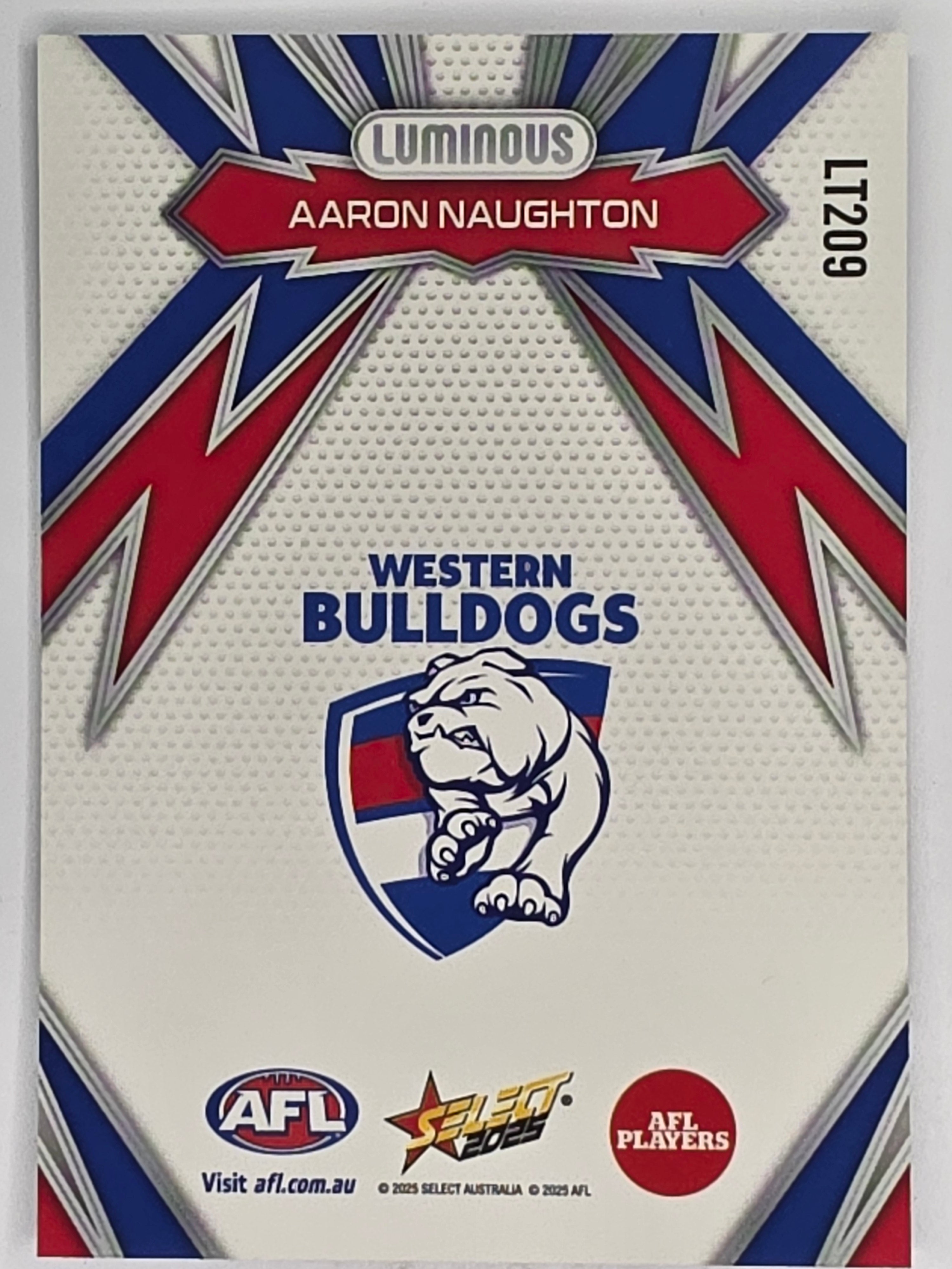 AFL Footy Stars 2025 | Luminous Thunderbolt | #LT907 | A. Naughton | Western Bulldogs