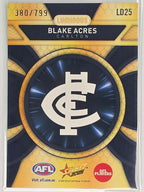 AFL Footy Stars 2025 Luminous Dragon Scales #LD25 B. Acres Carlton #380/799