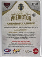 AFL 2024 Footy Stars | Brownlow Predictor Gold #BPG28 M. Redman Essendon #156/315