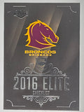 NRL 2016 Elite | Base Card #001 | Broncos Checklist | Brisbane Broncos