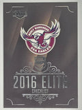NRL 2016 Elite | Base Card #061 | Sea Eagles Checklist | Manly Warringah Sea Eagles