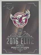 NRL 2016 Elite | Base Card #061 | Sea Eagles Checklist | Manly Warringah Sea Eagles
