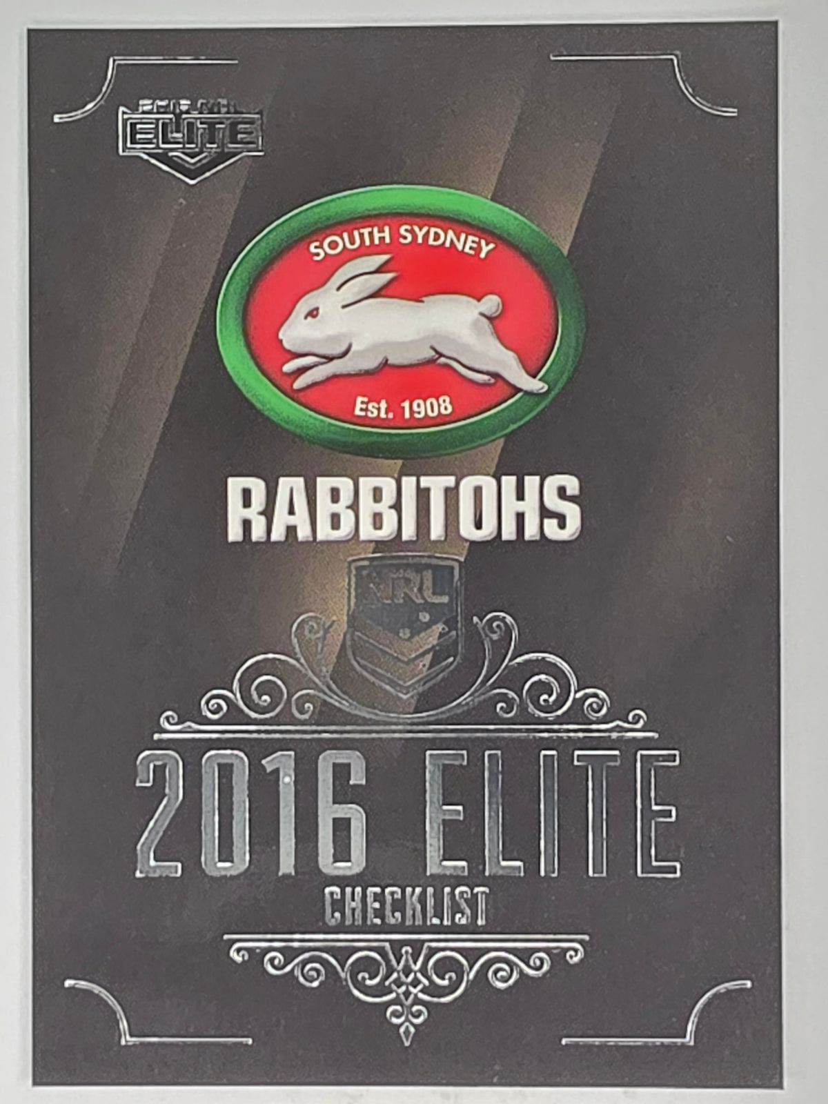 NRL 2016 Elite | Base Card #133 | Rabbitohs Checklist | South Sydney Rabbitohs