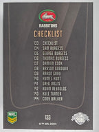 NRL 2016 Elite | Base Card #133 | Rabbitohs Checklist | South Sydney Rabbitohs