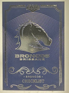NRL 2017 Elite | Base Card #001 | Broncos Checklist | Brisbane Broncos