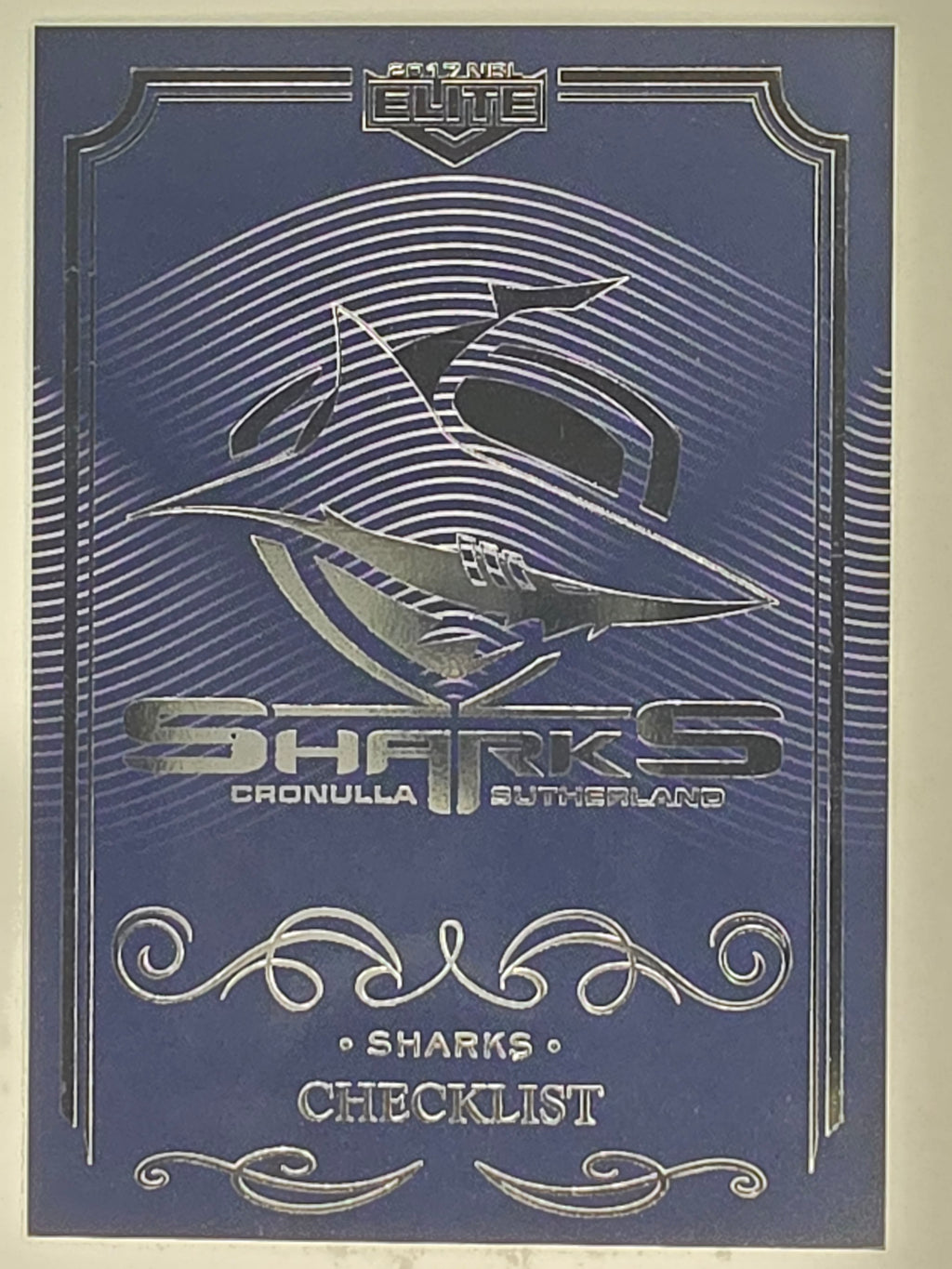 NRL 2017 Elite | Base Card #031 | Sharks Checklist | Cronulla Sutherland Sharks
