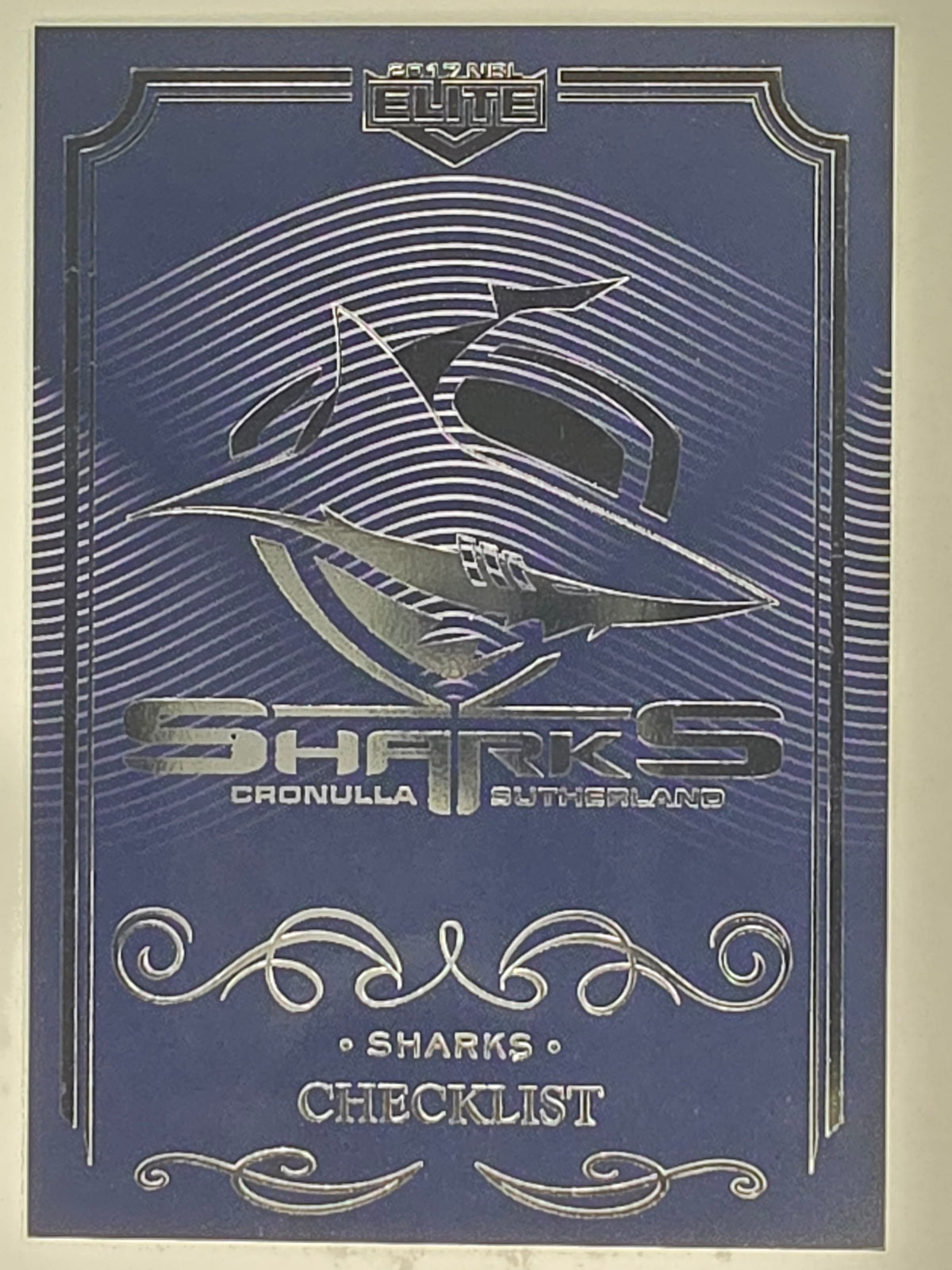 NRL 2017 Elite | Base Card #031 | Sharks Checklist | Cronulla Sutherland Sharks