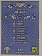 NRL 2017 Elite | Base Card #041 | Titans Checklist | Gold Coast Titans