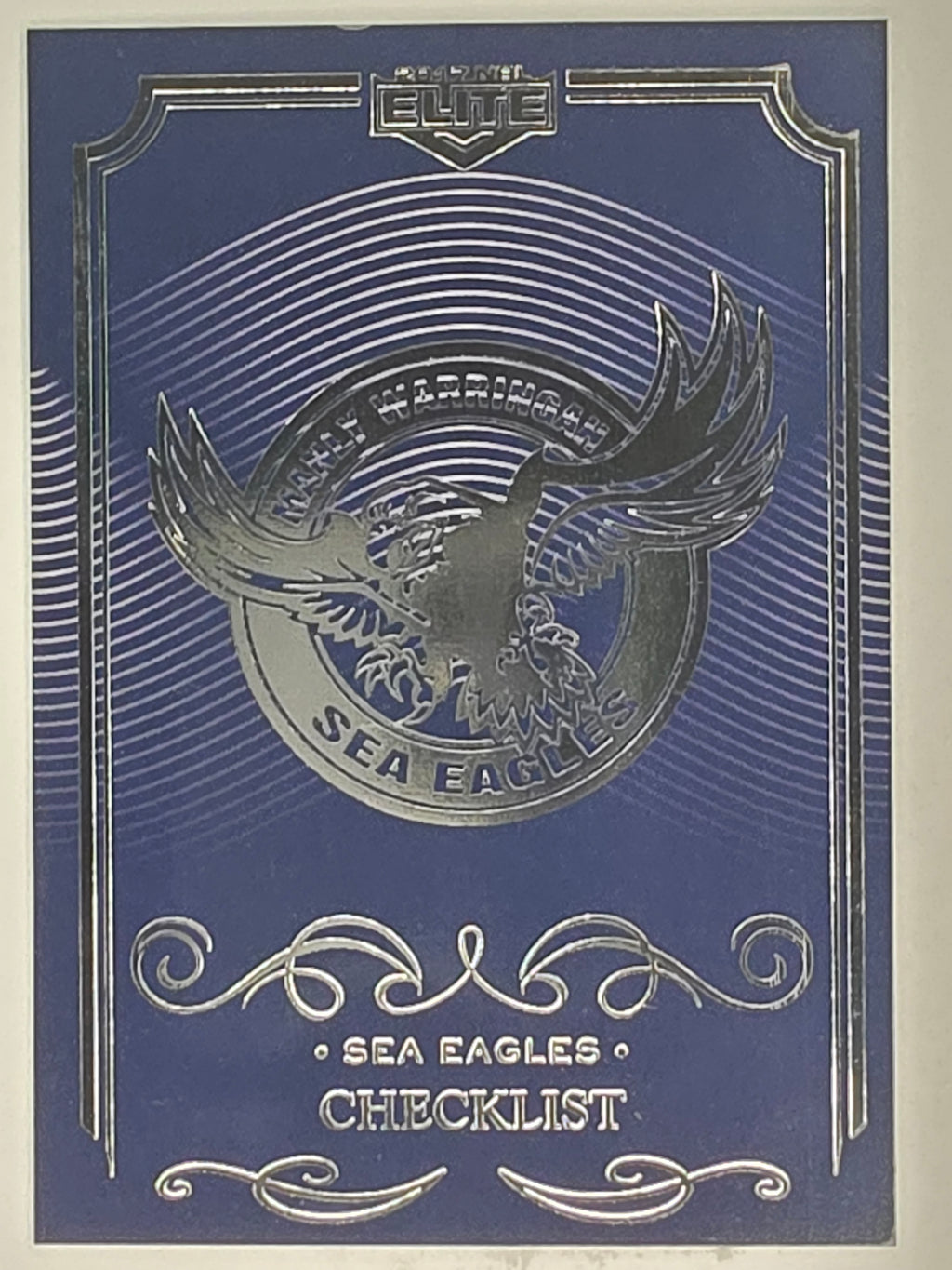 NRL 2017 Elite | Base Card #051 | Sea Eagles Checklist | Manly Warringah Sea Eagles