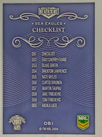 NRL 2017 Elite | Base Card #051 | Sea Eagles Checklist | Manly Warringah Sea Eagles