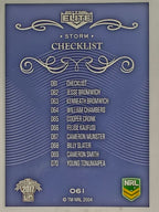 NRL 2017 Elite | Base Card #061 | Storm Checklist | Melbourne Storm